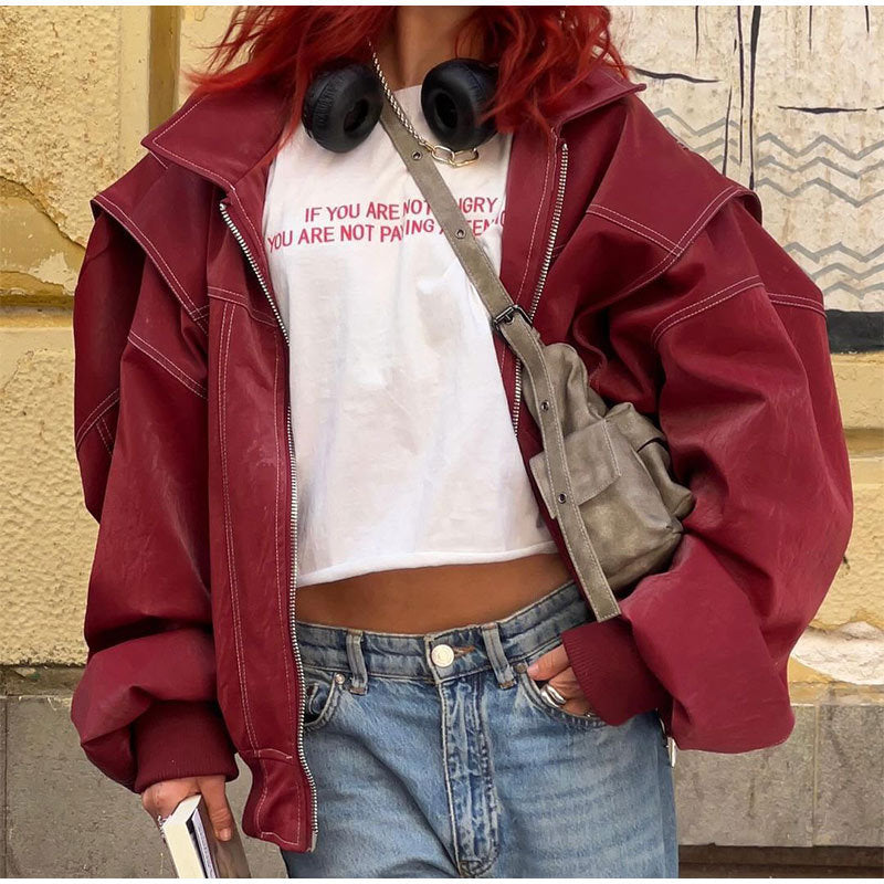 LIZ | Oversized Leren Jas Dames