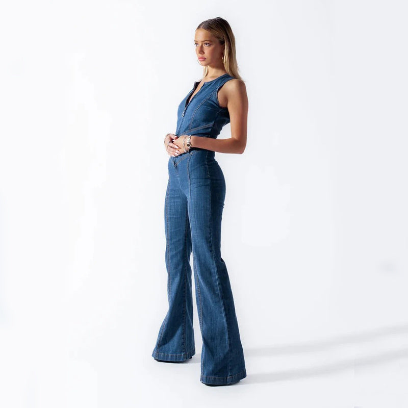 MANON | Denim Jumpsuit – Tijdloos, stijlvol & perfect gevormd!