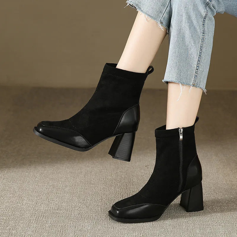 Dames Enkellaarsjes Met Blokhak | Chic En Comfortabel Voor Herfst & Winter