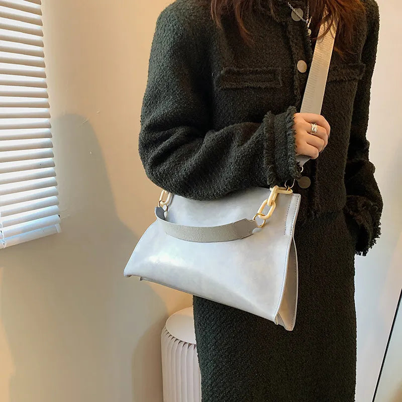 AYAKA | Minimalistische Schoudertas van Kunstleer met Chic Detail Voor Dames
