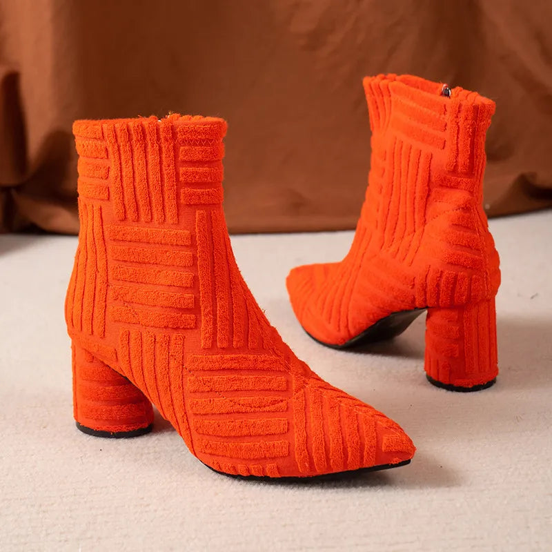 VINA | Luxe Suede Enkellaarzen Voor Dames Met Ronde Hak - Stoer, Stijlvol & Comfortabel
