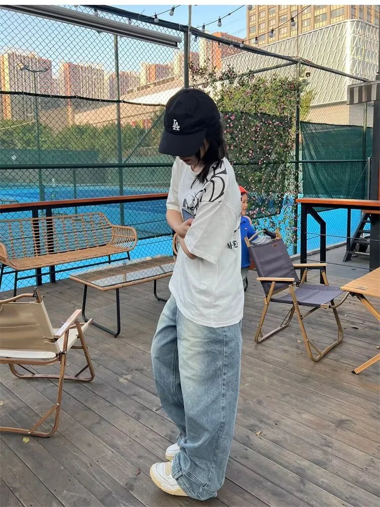 ALICE | Oversized Jeans Met Omgekeerd Design Voor Dames - Stijlvol & Modieus