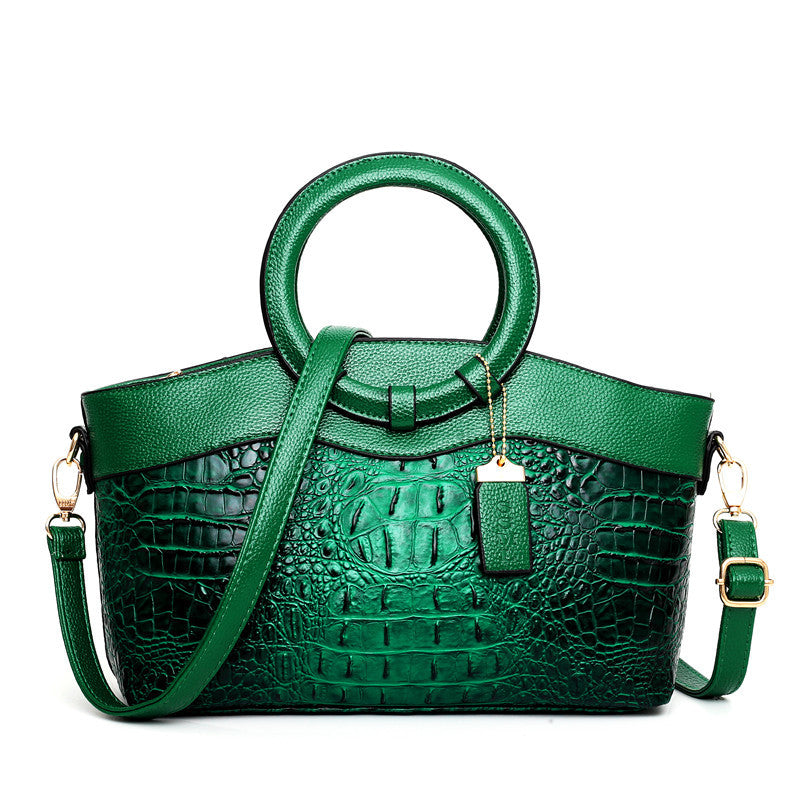 RAISA | Luxe Tas Vintage Tas Met Croco Textuur - Klassiek & Modieus