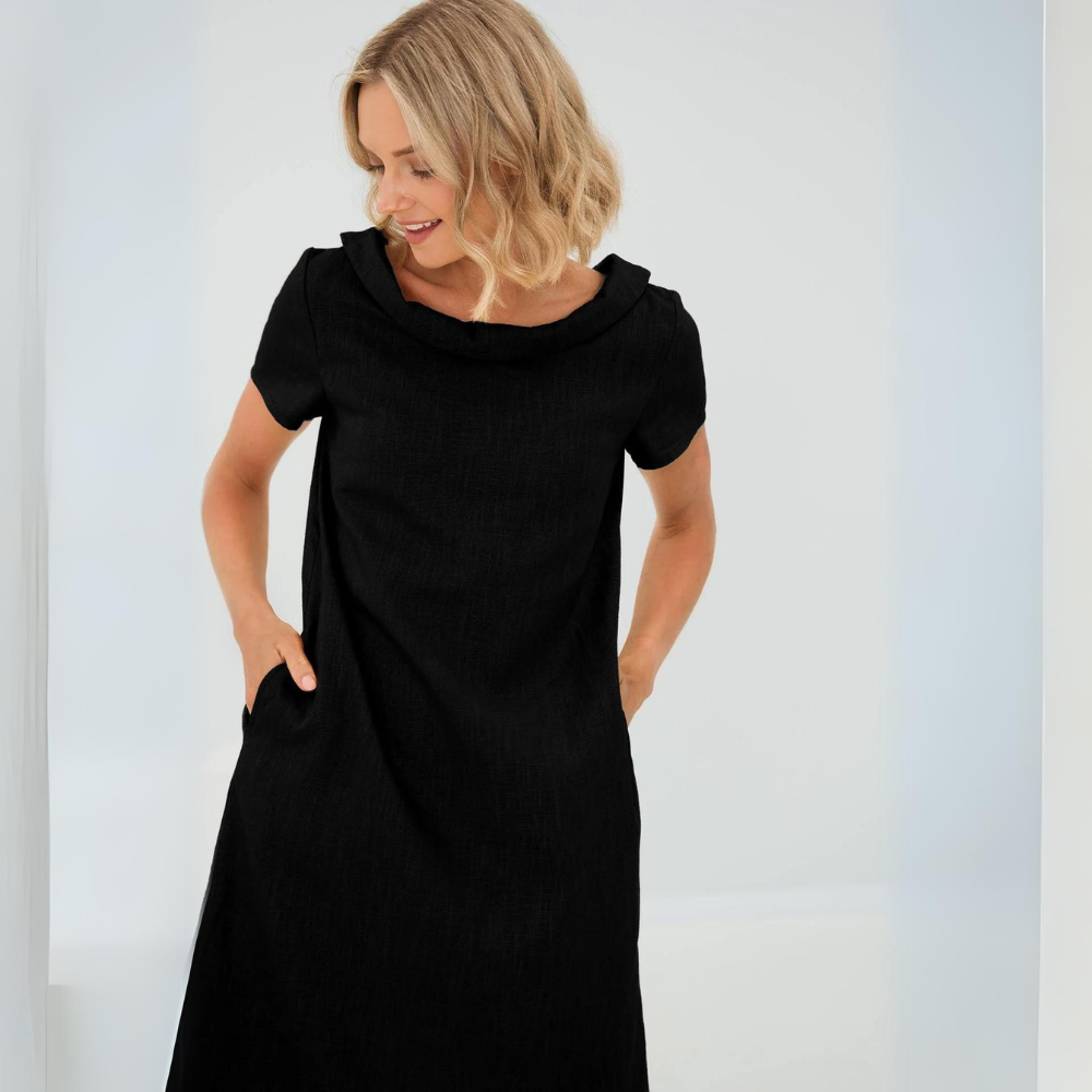 ALINA | Zachte Linnen Jurk Met Zakken – Ademend, Stijlvol & Perfect Voor De Zomer