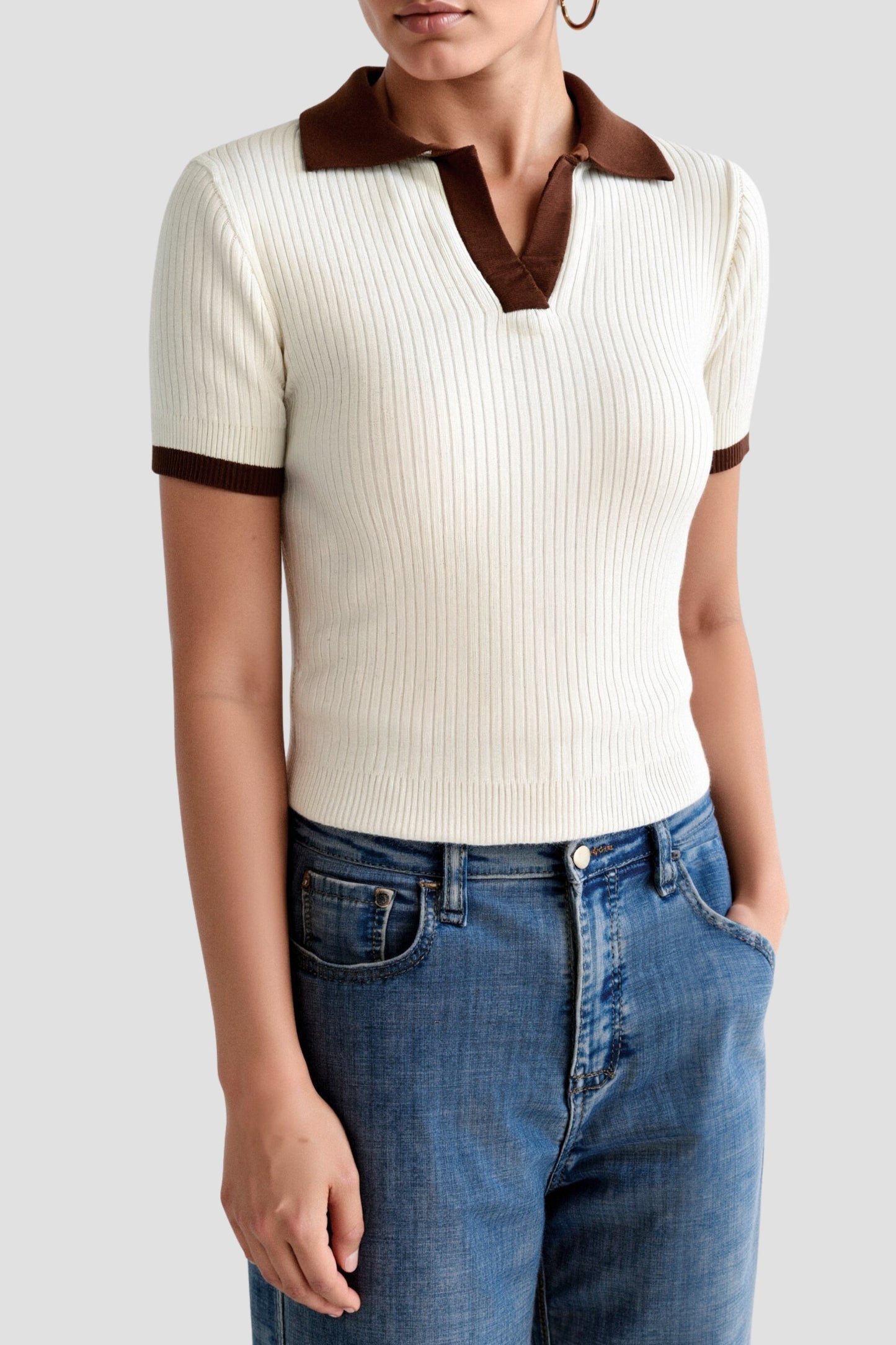 ELLY | Tijdloze Dun Gebreide Dames Polo Met Klassiek & Stijlvol Design