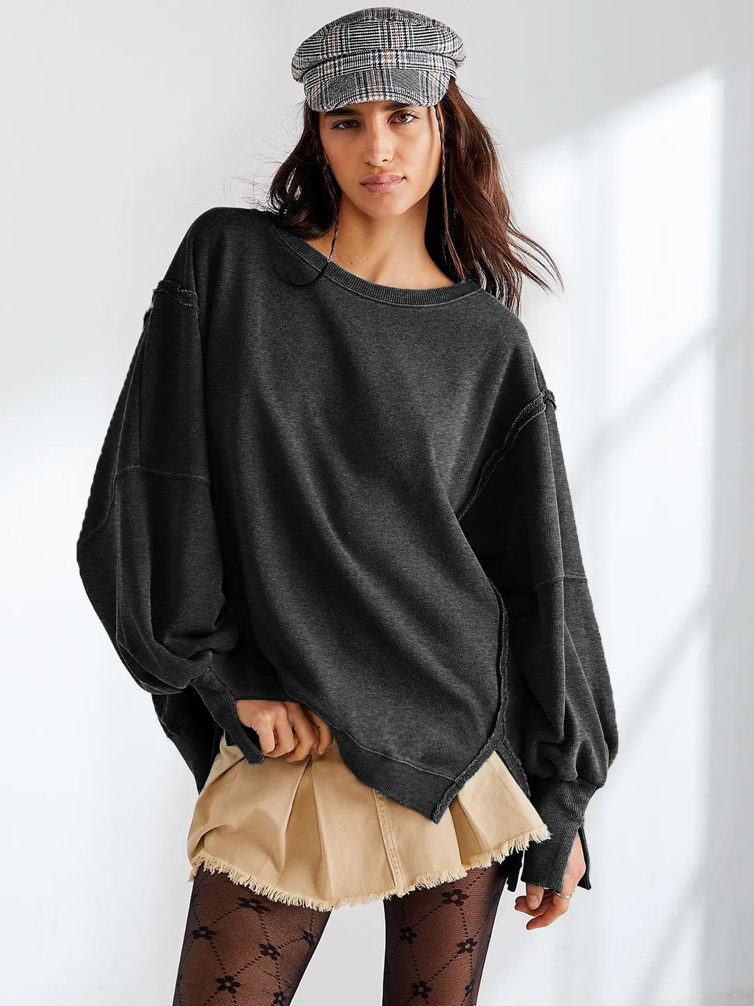LIV | Oversized Damestrui Van Katoenmix – Casual, Comfortabel & Tijdloos Modieus