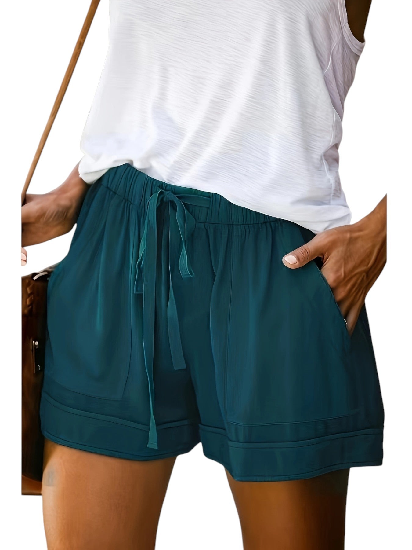 LEONA | Luchtige Dames Zomer Shorts met Elastische Tailleband & Zakken - Luchtig & Zomers