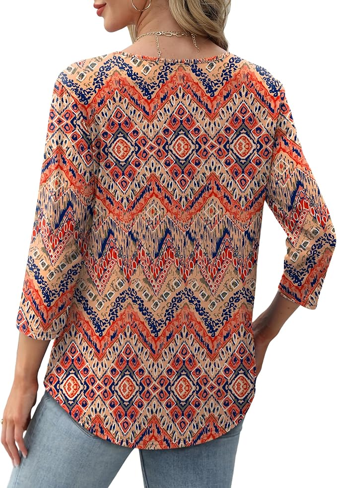 AFKE | Casual Dames Shirt Met Ronde Hals & Verticale Textuur op de Borst - Verfijnd & Comfort