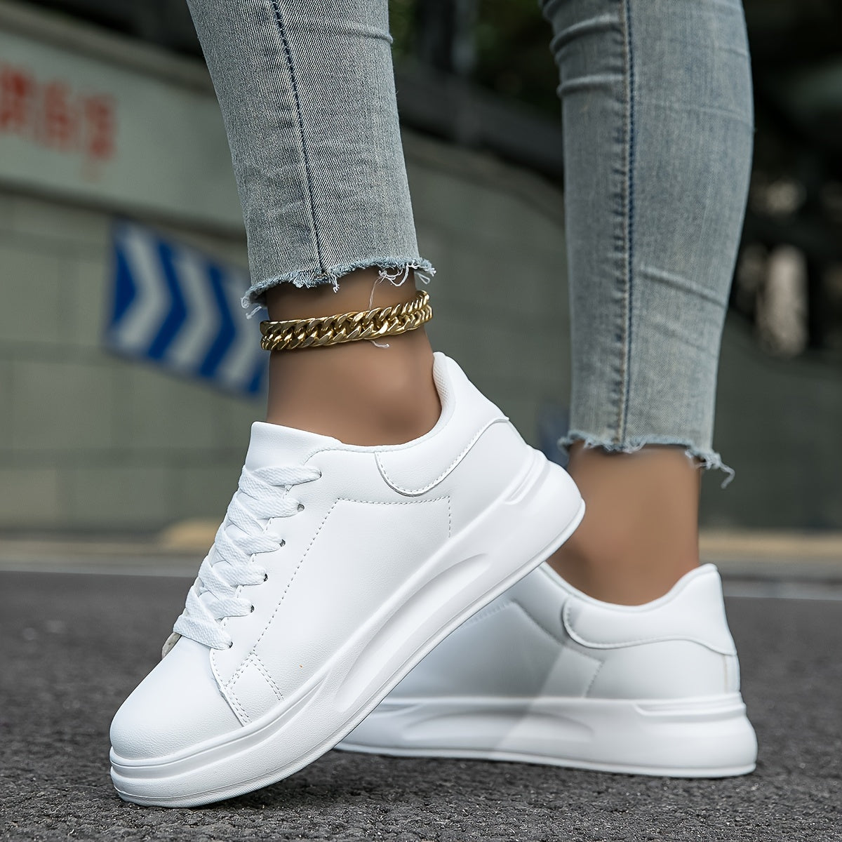 DESIRE | Comfortabele Witte Sneakers Voor Dames - Tijdloos & Lichtgewicht