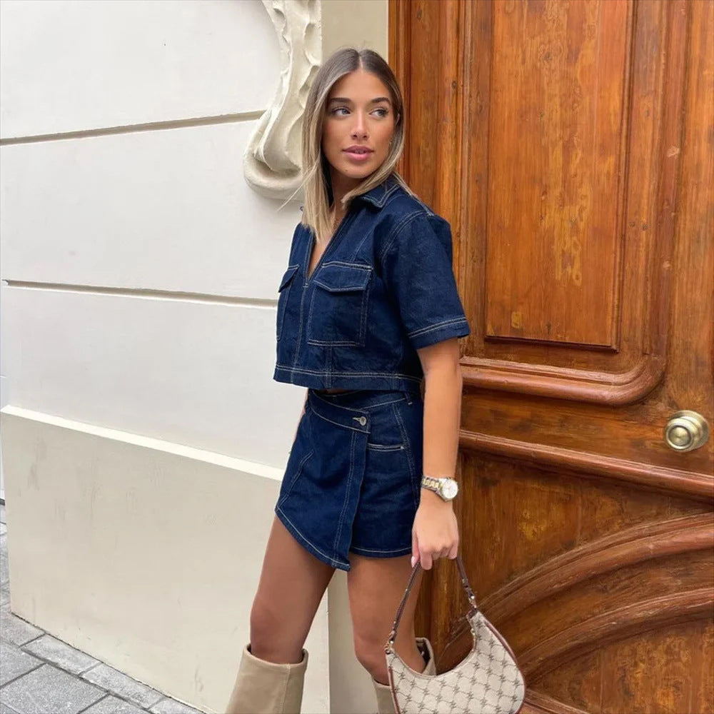 GIULIA | Zomerse Denim Set Voor Dames – Trendy, Uniek & Zelfverzekerd!