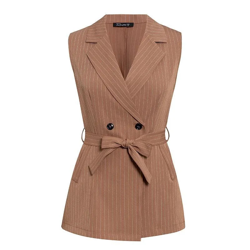 AMARA | Luxe Gestreepte Dames Set Met Blazerlook – Elegant, Licht & Ideaal Voor Zomeravonden