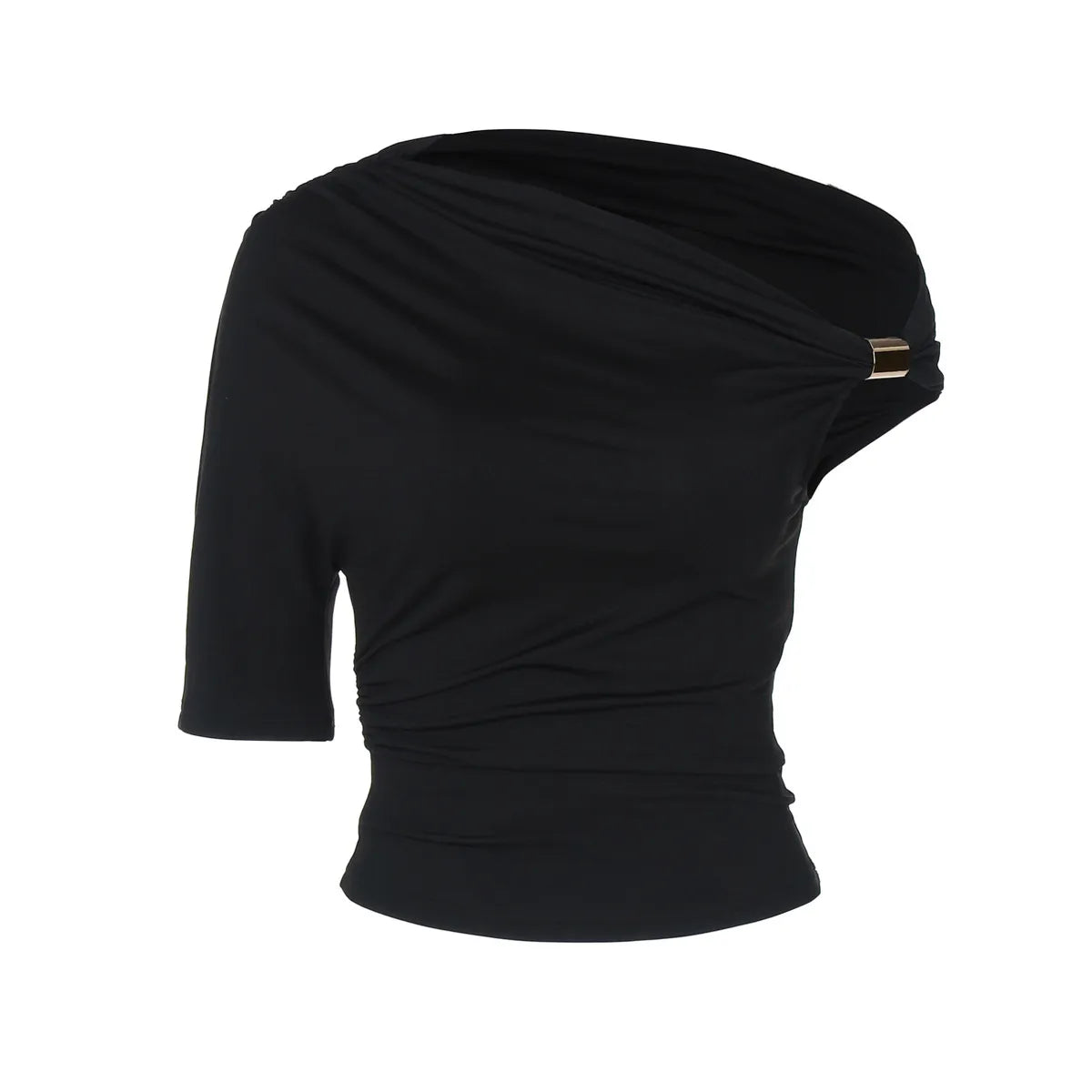 YARA | One Shoulder Top Voor Dames met Gouden Accent – Elegantie met een Edge