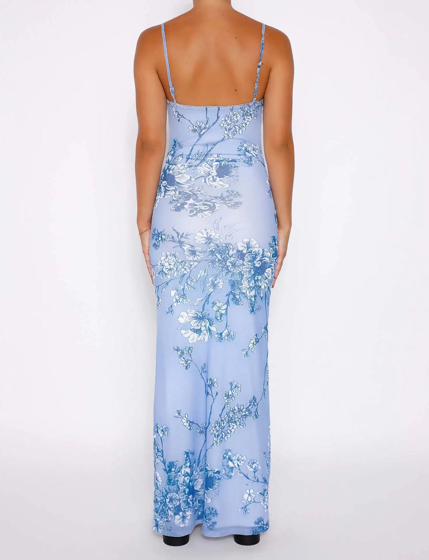 LAURINA | Elegante Maxi Jurk Voor Dames Met Bloemen Print - Verfijnd, Zacht & Stijlvol