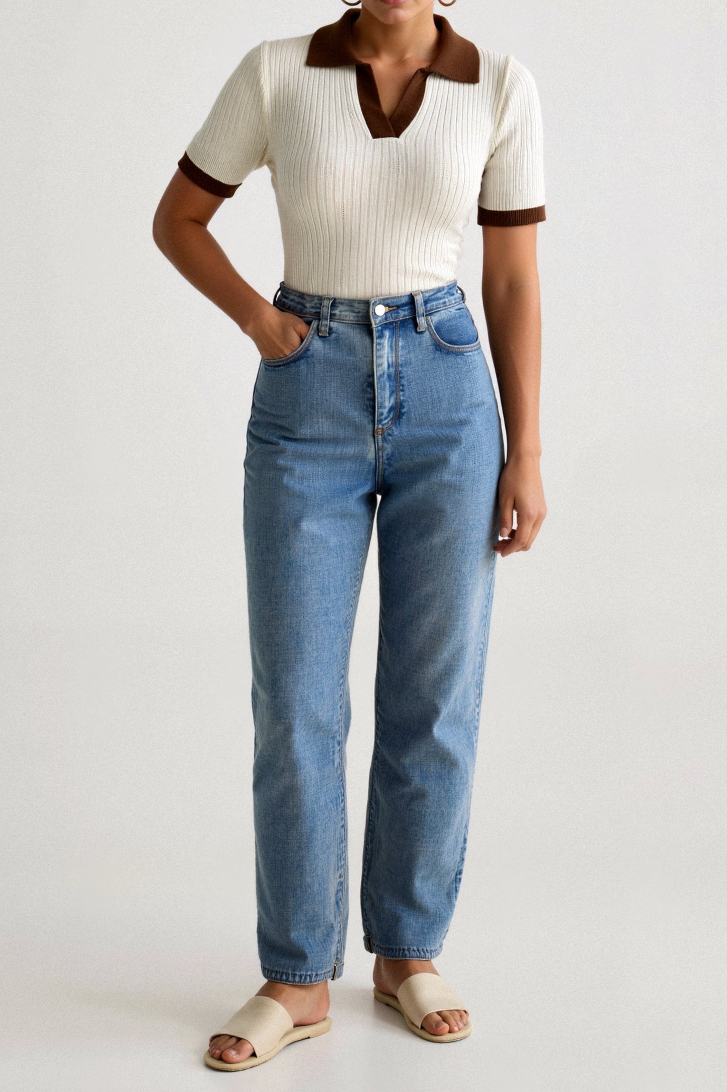 ELLY | Tijdloze Dun Gebreide Dames Polo Met Klassiek & Stijlvol Design