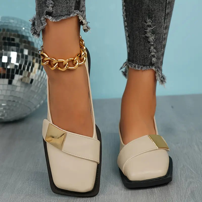 ELISE | Elegante Dames Loafers Met Gouden Accent – Modern, Comfortabel & Perfect Voor Elke Look