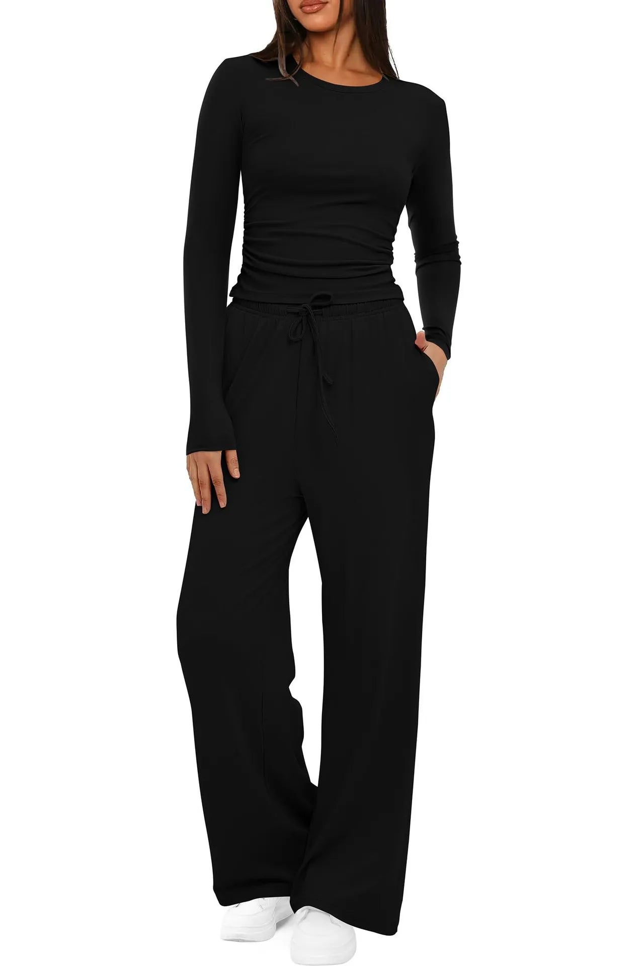 LIEKE | 2-Delige Lounge-Set Voor Dames – Zacht, Ademend & Perfect Voor Comfortabele Herfst Dagen