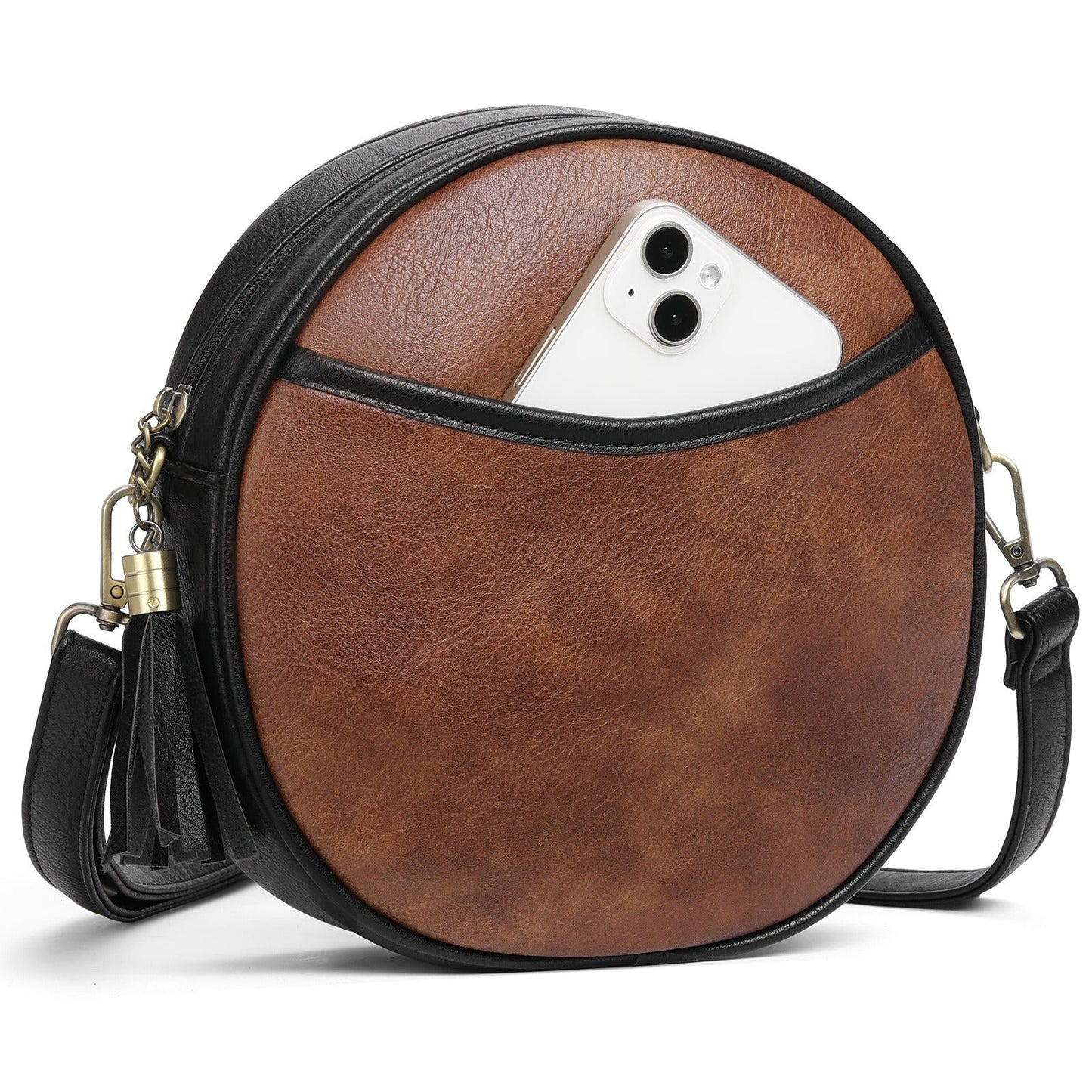 FABIENNE | Ronde Schoudertas Voor Dames Met Retro Style - Tijdloos, Stijlvol & Compact