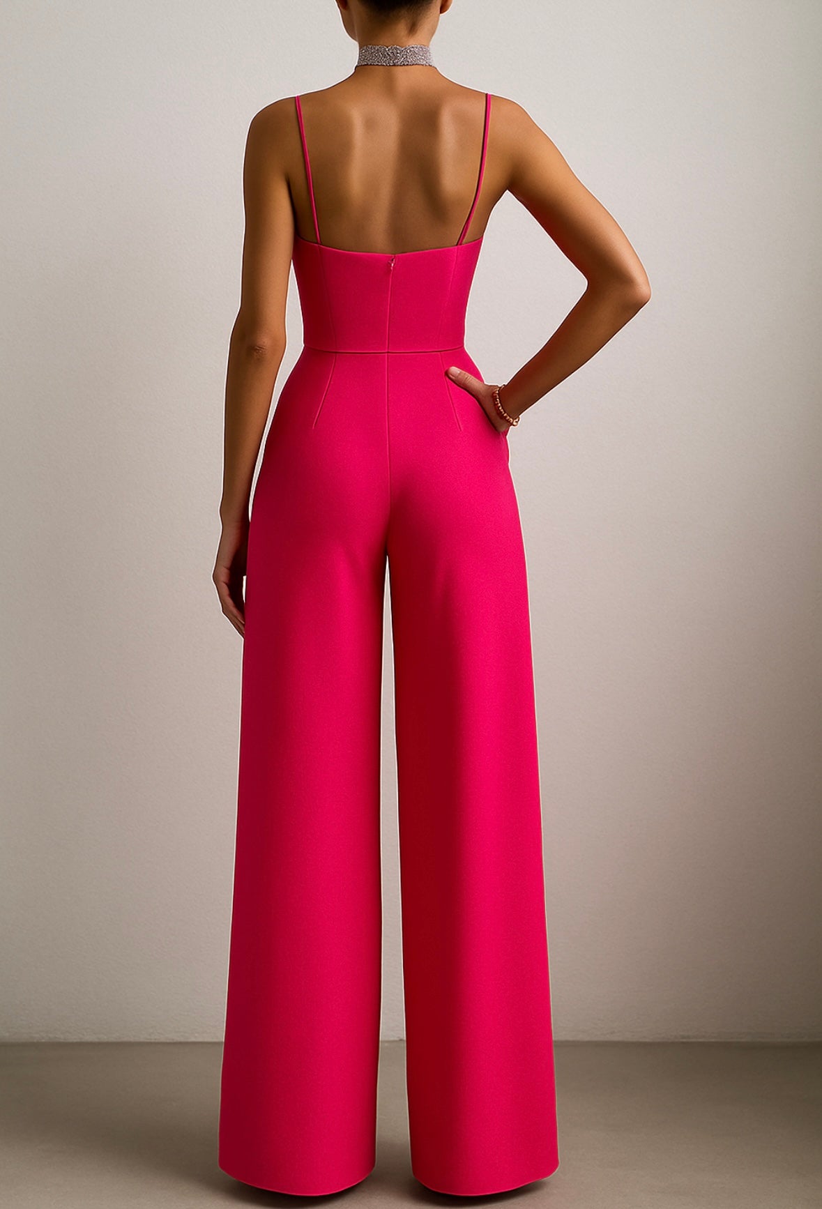 LONNE | Geplooide Jumpsuit Met Spaghetti Bandjes - Slank, Sierlijk & Elegant