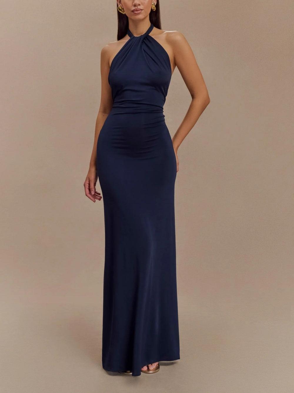 AMELIE | Elegante Maxi-Jurk Met Een Hoge Halslijn – Tijdloos, Stijlvol & Perfect Voor Speciale Gelegenheden