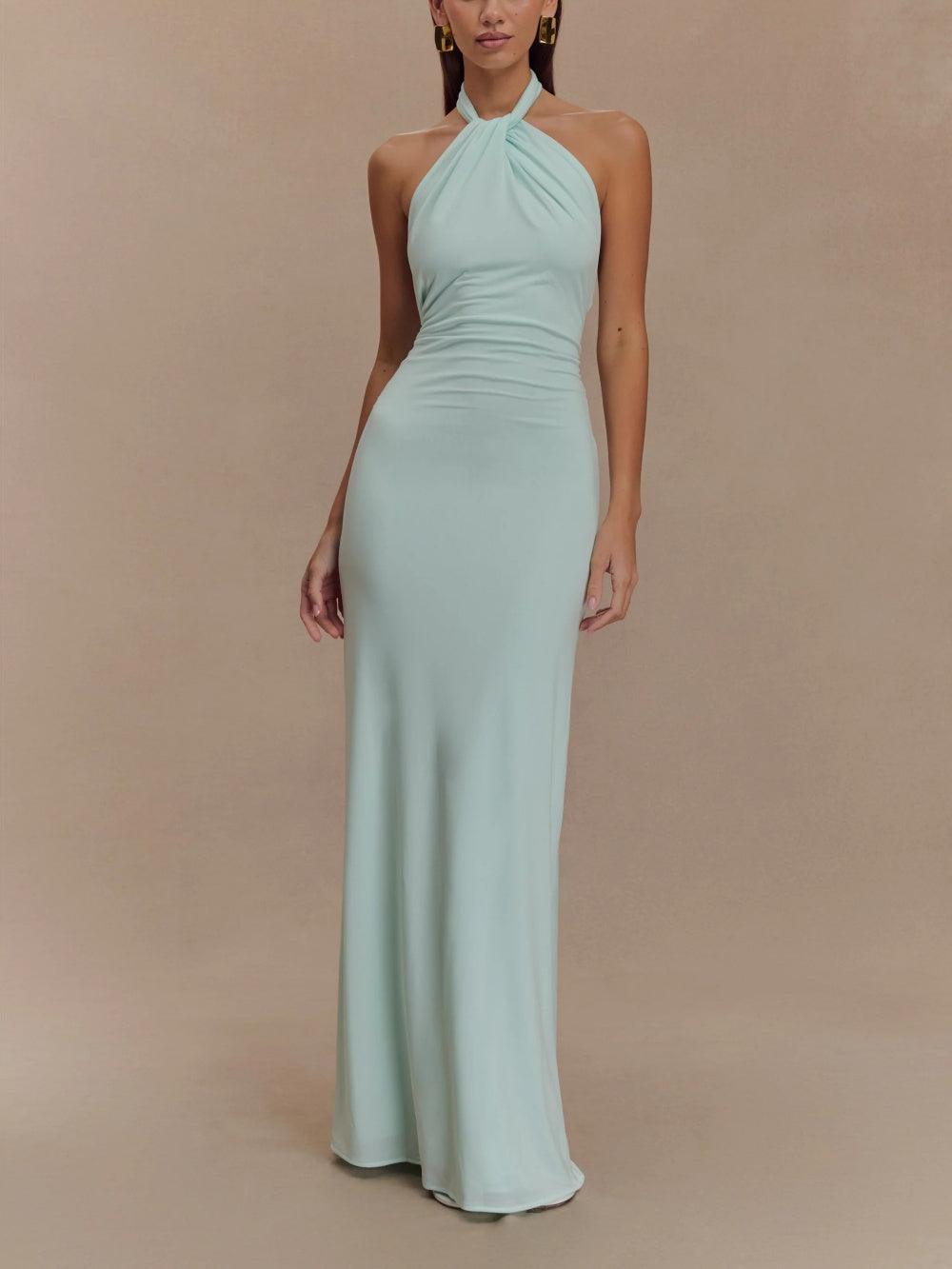 AMELIE | Elegante Maxi-Jurk Met Een Hoge Halslijn – Tijdloos, Stijlvol & Perfect Voor Speciale Gelegenheden