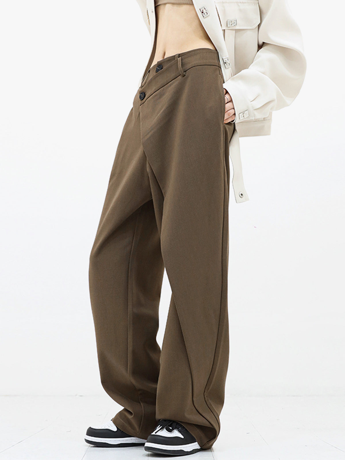 SADE | Dames Panthalon Met asymmetrische Sluiting - Chic, Modieus & Comfortabel