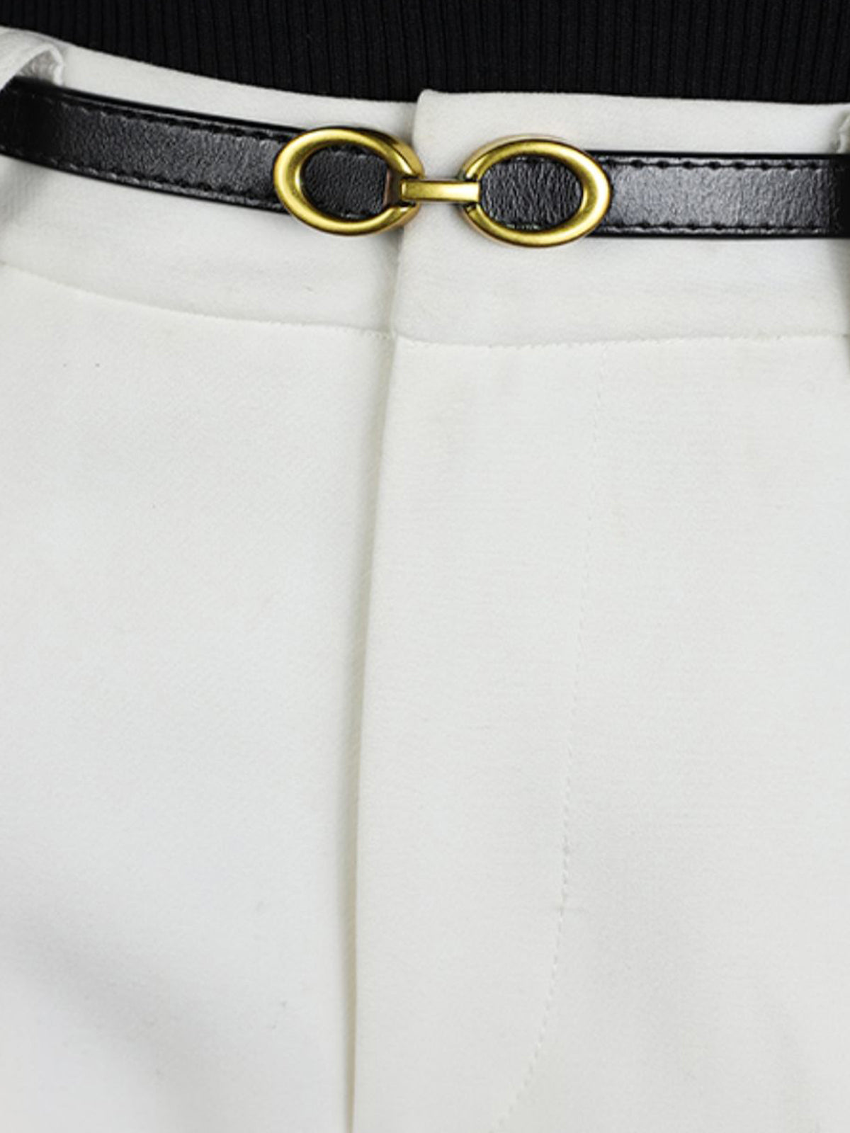 SOFIE | Smalle Leren Damesriem Met Gouden Ringengesp – Stijlvol, Elegant & Verstelbaar