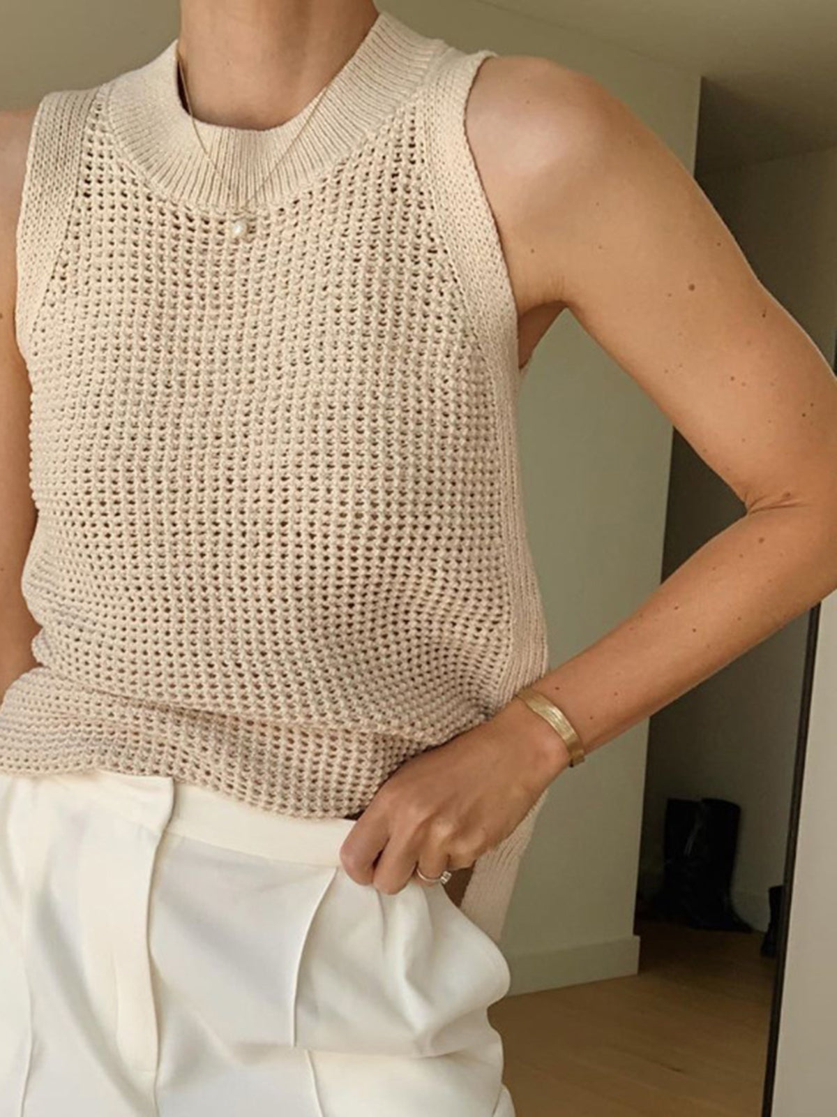 ESTHER | Gebreide Zomer Top Voor Dames - Luchtig, Stijlvol & Comfortabel