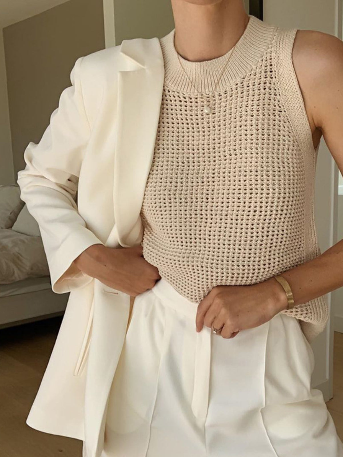 ESTHER | Gebreide Zomer Top Voor Dames - Luchtig, Stijlvol & Comfortabel