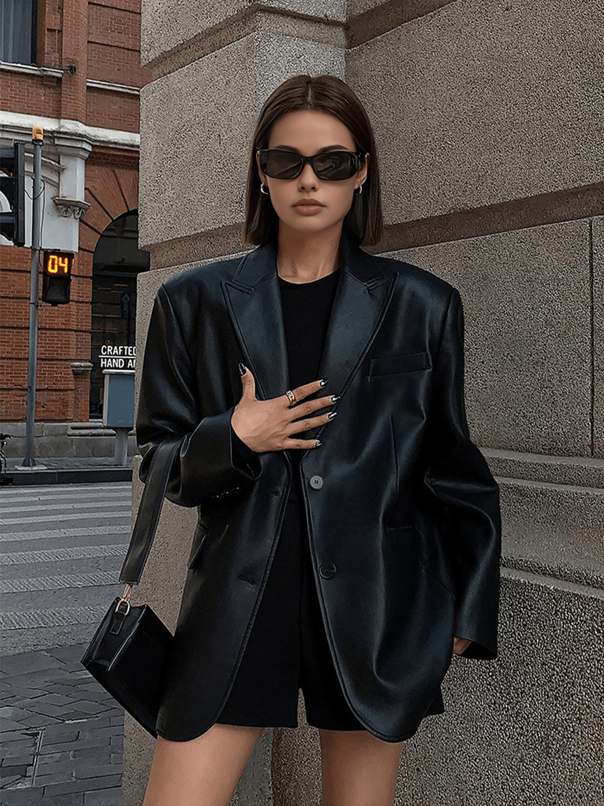 ELISSA | Oversized Leren Blazer Voor Dames - Stijlvol, Veelzijdig & Modieus