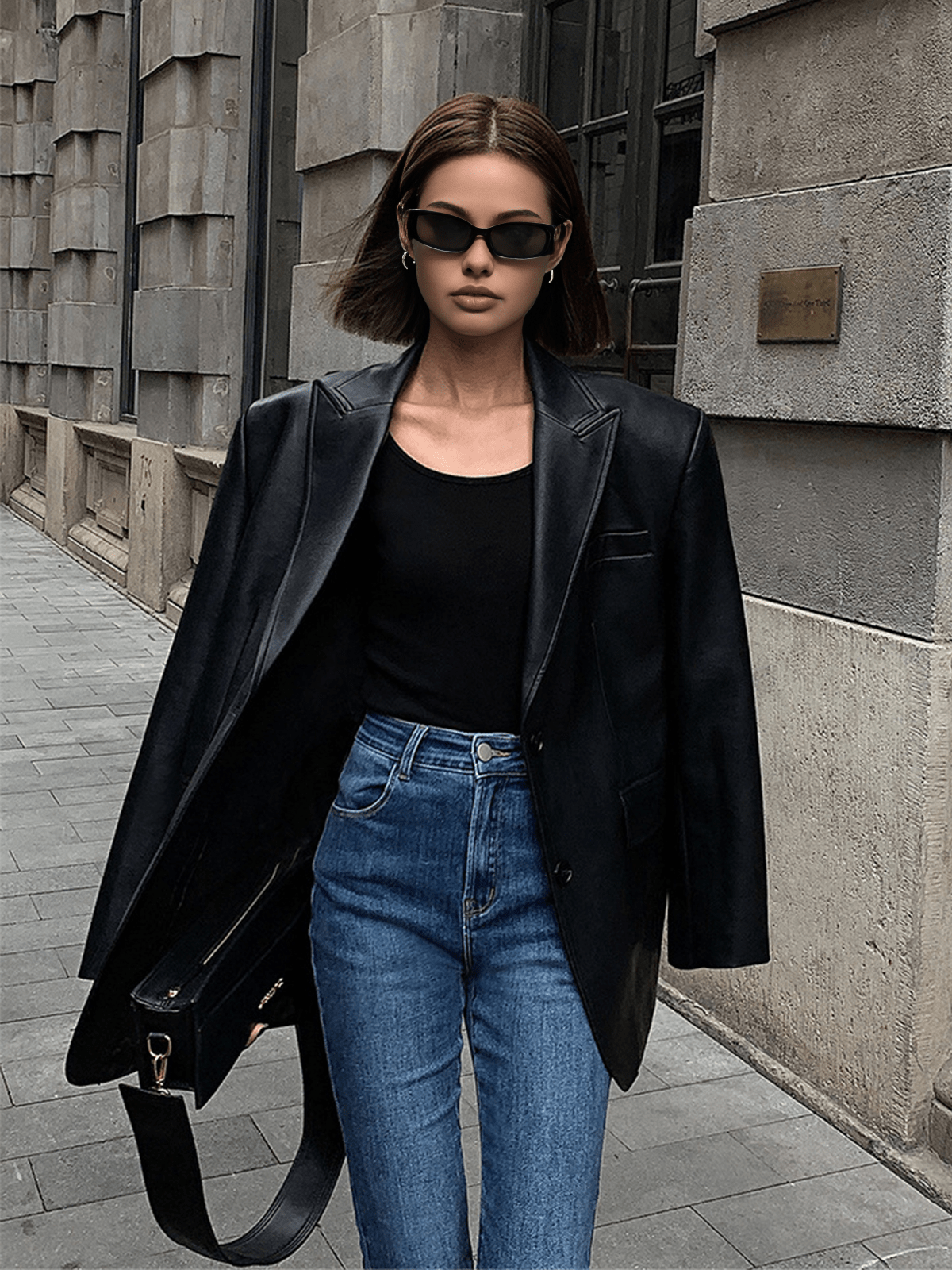 ELISSA | Oversized Leren Blazer Voor Dames - Stijlvol, Veelzijdig & Modieus