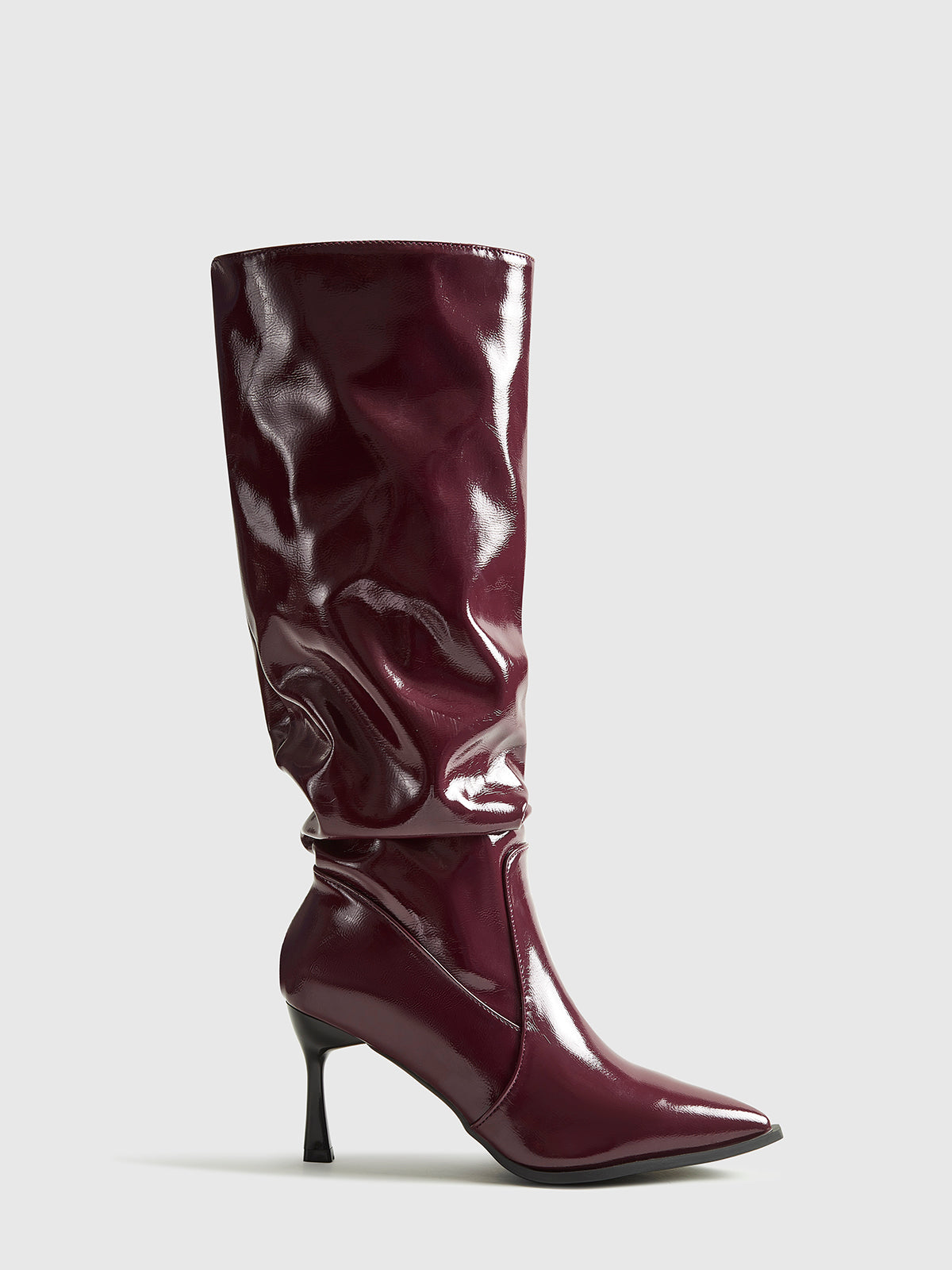 PAULA | Hoge Glanzende Lak Laarzen Voor Dames - Stevig, Stijlvol & Elegant