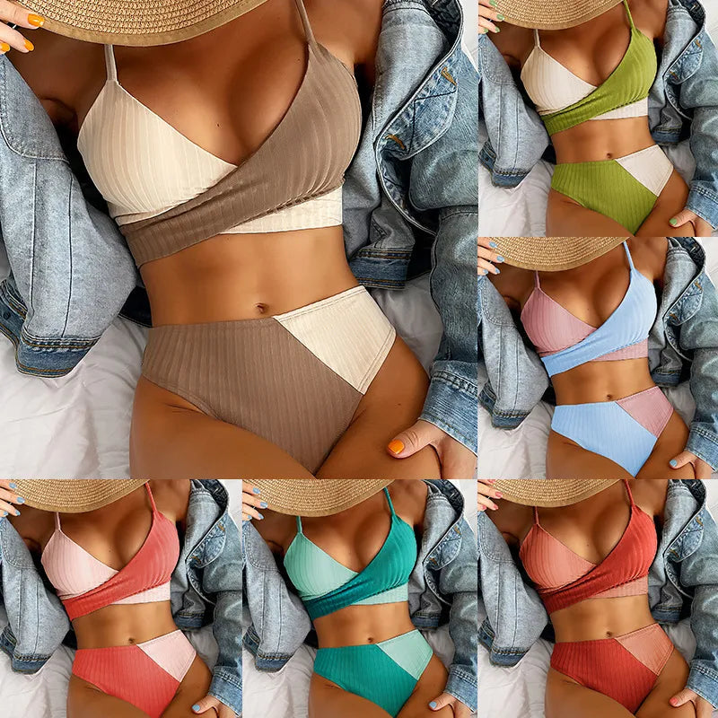 DIDI | Tweekleurig Badpak Voor Dames Met Geknoopte Rug - Zomers, Flatterend & Comfortabel