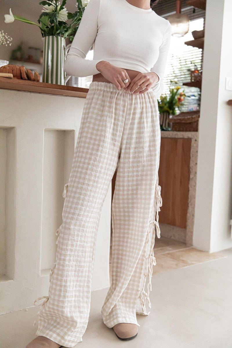 BELLA | Zomerbroek Dames – Comfort & Charme met Strikdetail