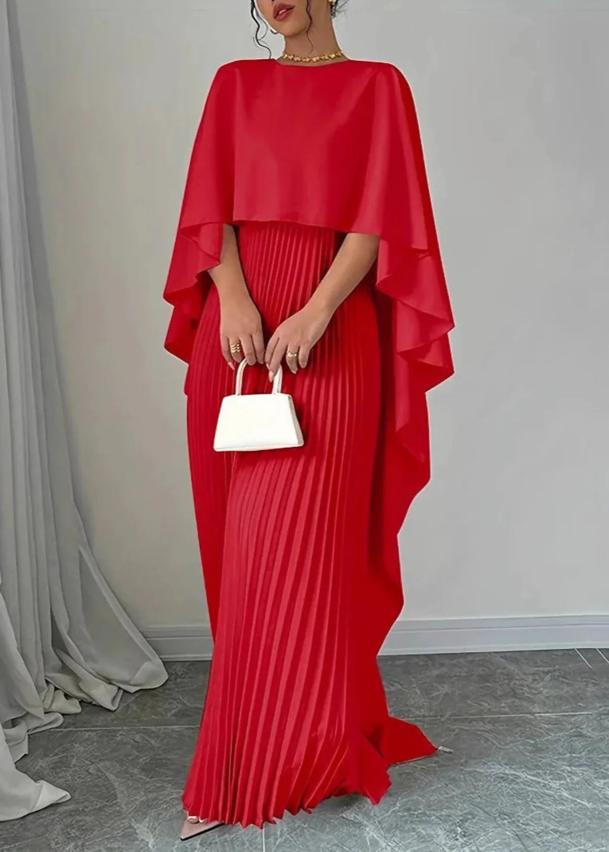 Maxi Jurk – Elegant, Geplooid & Perfect voor Bijzondere Gelegenheden