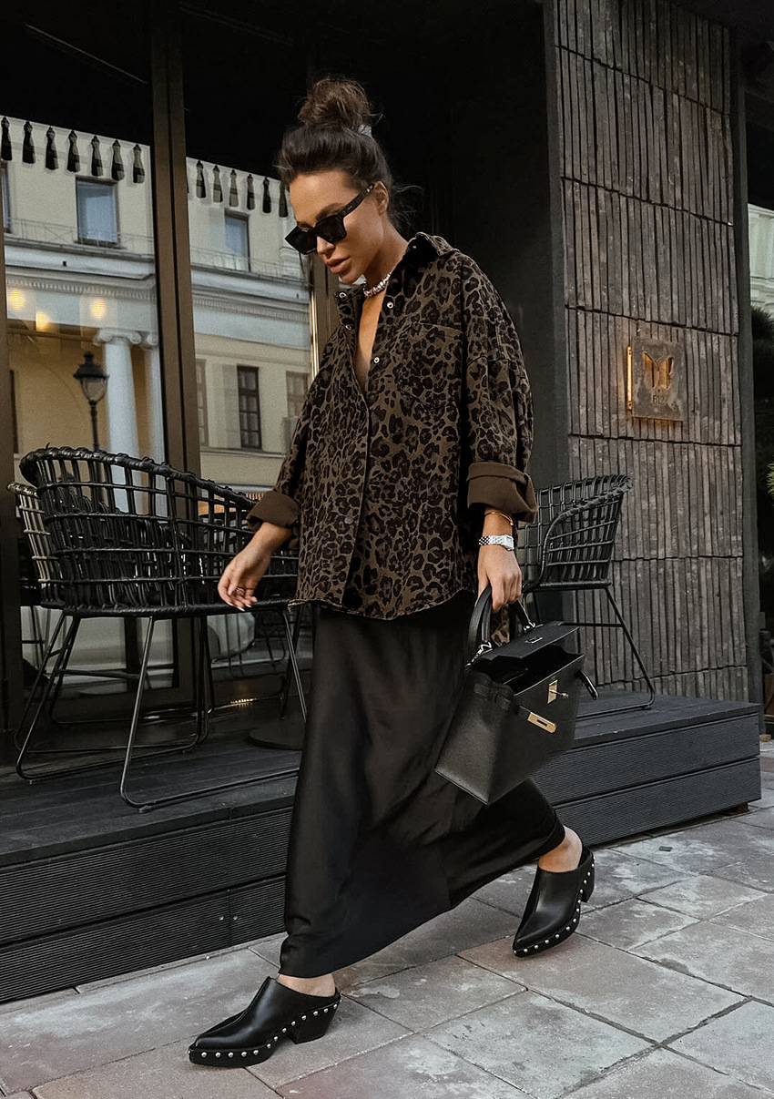 LOTTE | Oversized Dames Blouse Met Luipaard Print - Luchtig, Stijlvol & Comfortabel