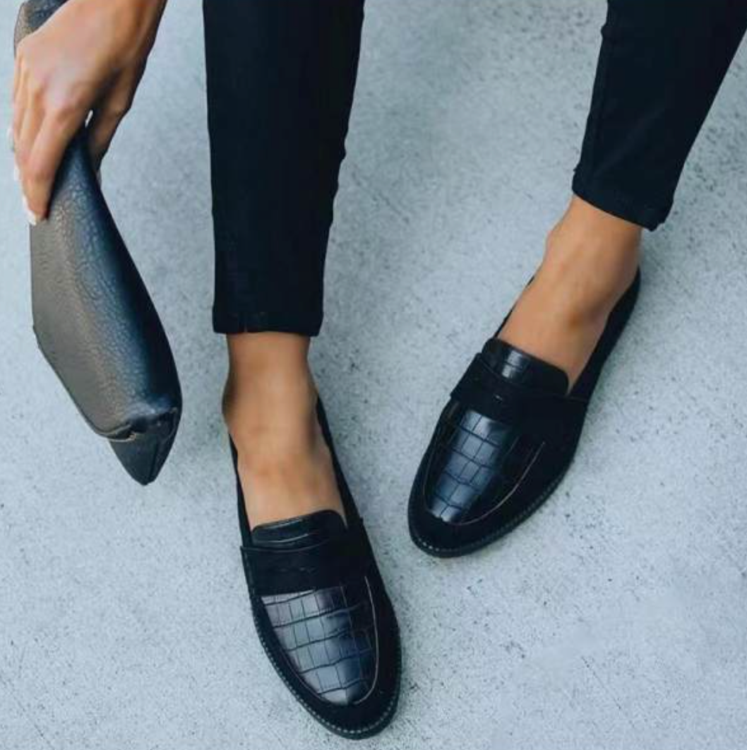 MYLEN | Dames Loafer met Croco Detail – Elegantie in Één Stap