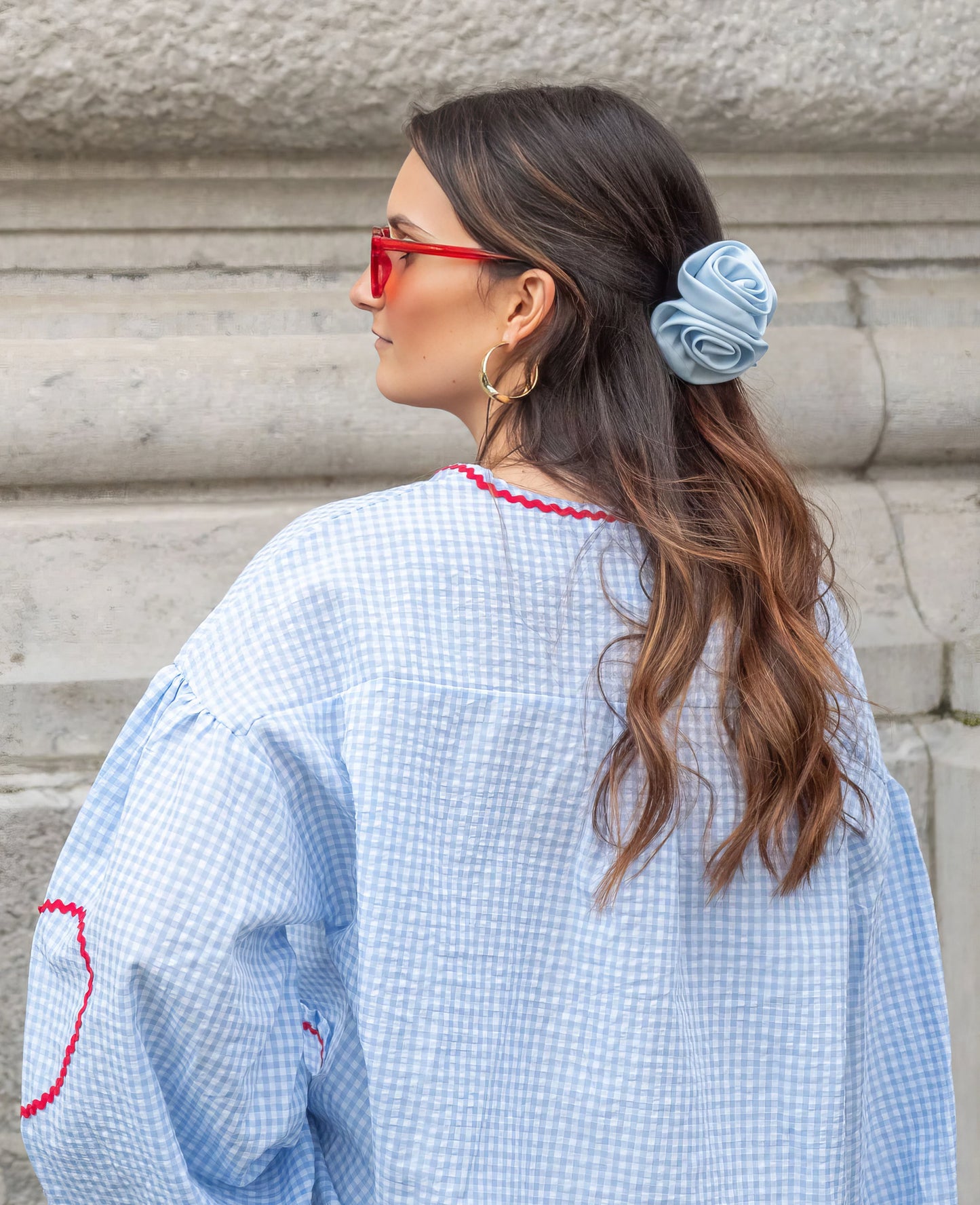JESSICA | Zomerse Dames Blouse met Hartdetails en Ruitprint