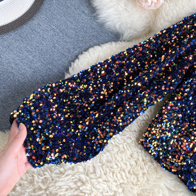 FLEUR | One Shoulder Glitter Top Voor Dames – Elegant, Opvallend, Comfortabel