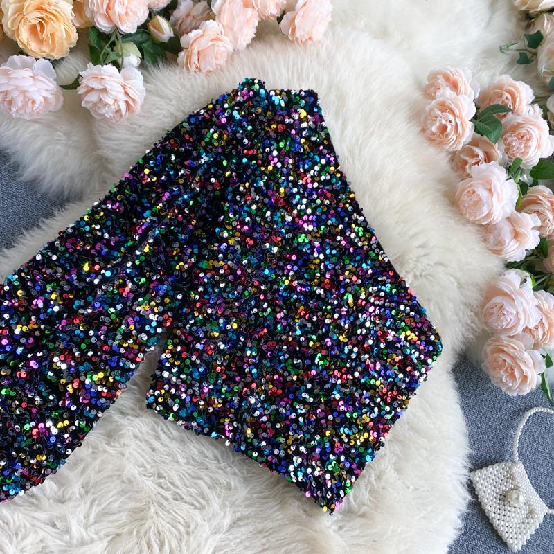 FLEUR | One Shoulder Glitter Top Voor Dames – Elegant, Opvallend, Comfortabel