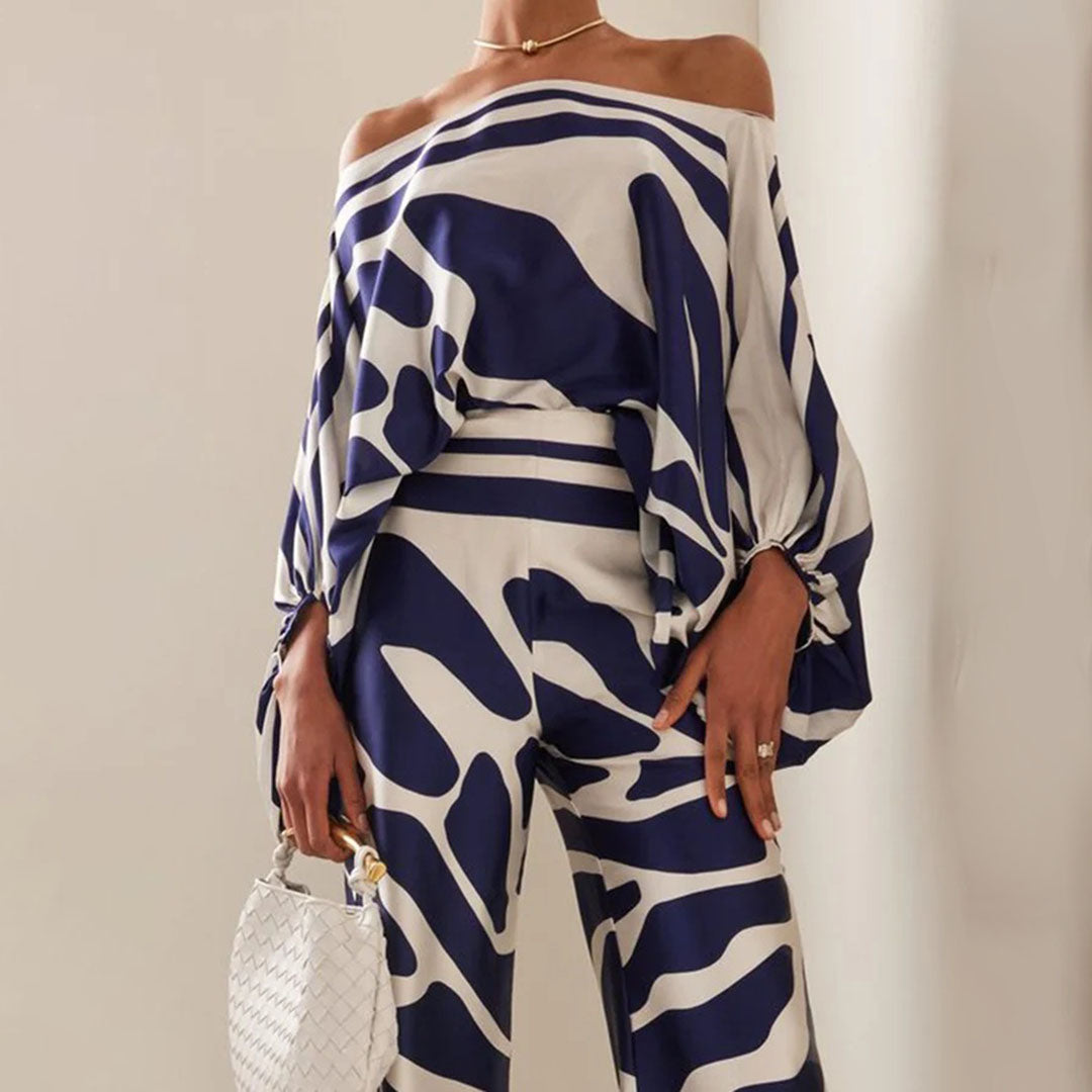 LOTTE | Stijlvolle Satijnen Dames Set – Elegant, Off-Shoulder & Luxe Comfort