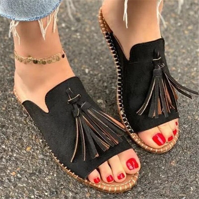 LIRAH | Dames Boho Sandalen Met Kwastjes - Zomers & Luchtig
