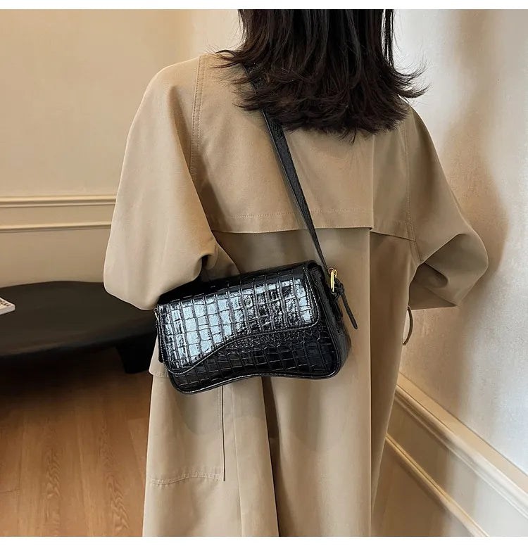 JANITA | Dames Schouder Tas Met strak & Golvend Design - Veelzijdig, Luxe & Modieus