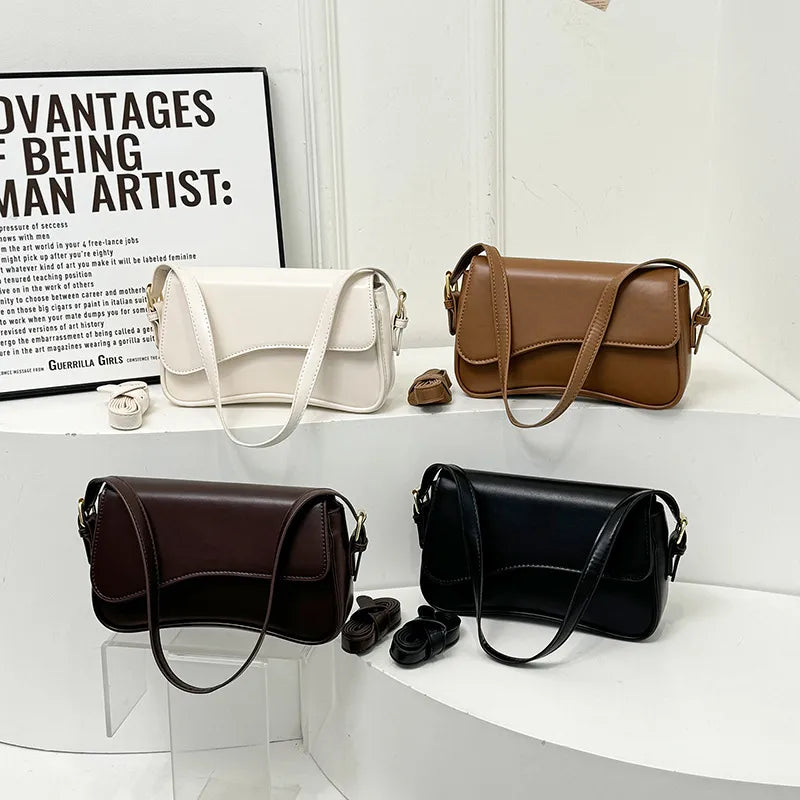 JANITA | Dames Schouder Tas Met strak & Golvend Design - Veelzijdig, Luxe & Modieus