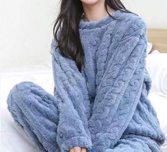 Cozy Fleece Lounge Pyjamaset Voor Dames – Warm, Zacht & Perfect Voor Koude Avonden