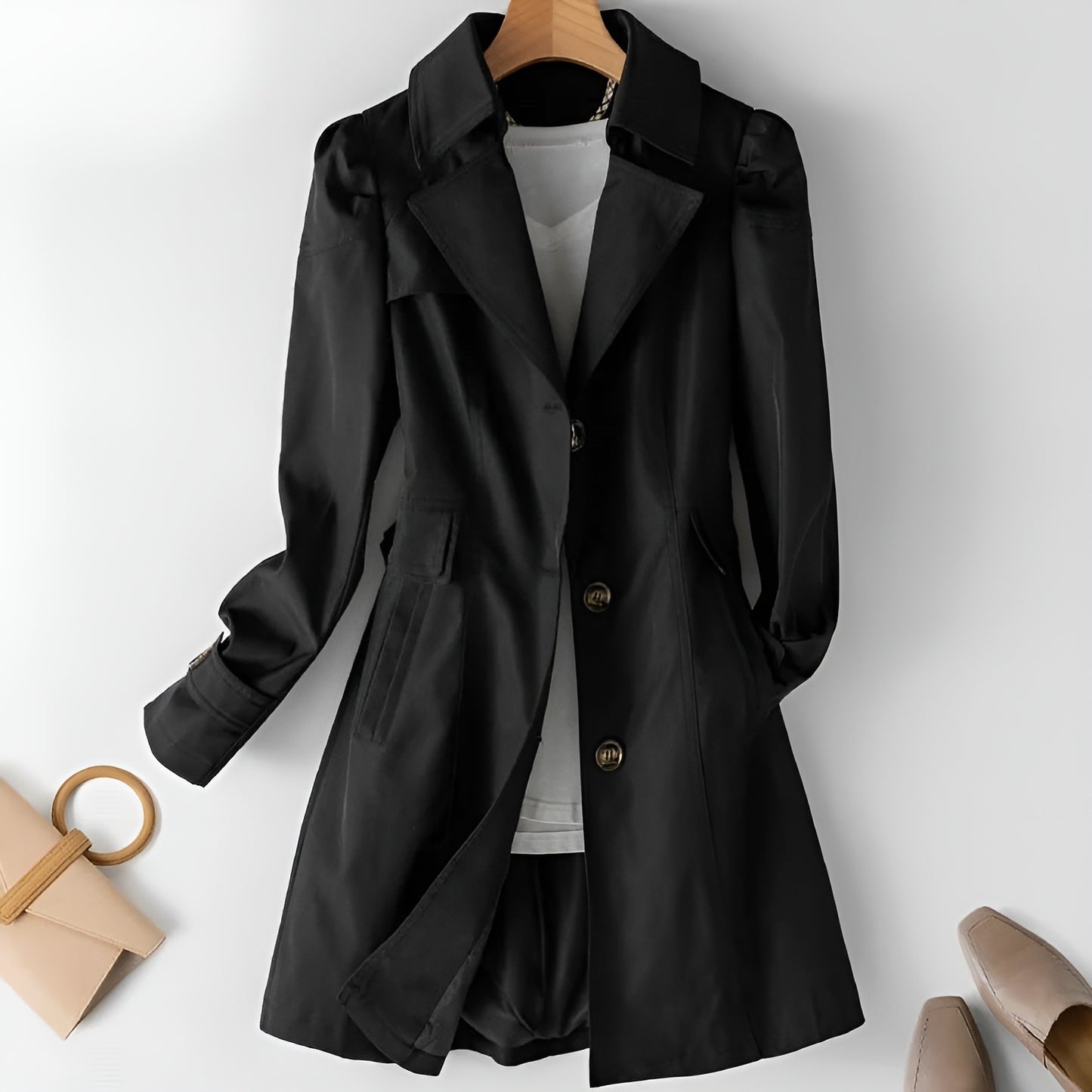 Dames Trenchcoat – Tijdloos, Veelzijdig & Onmisbaar in Elke Garderobe