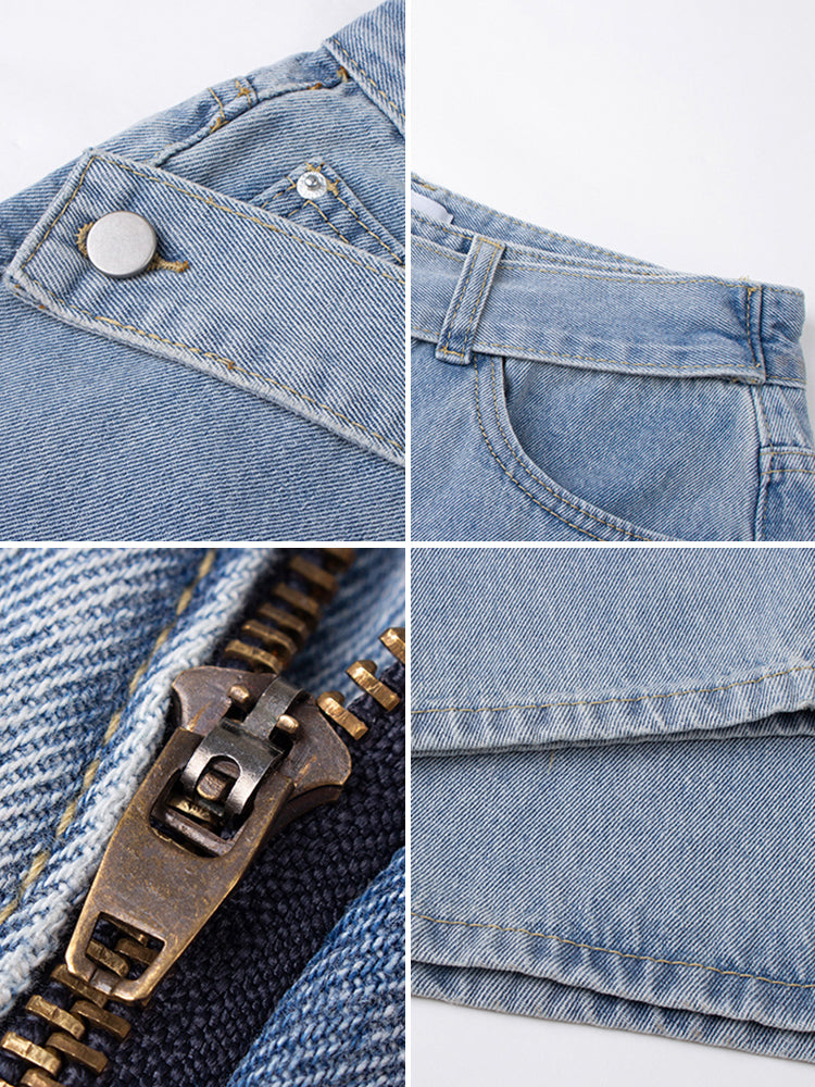 GIORGIA | Dames Jeans Met Hoge Taille En Asymmetrische Riem – Comfortabel, Eigentijds & Ultra-Flatterend