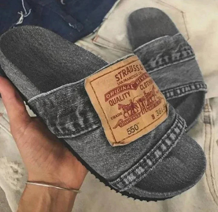 DEMI | Comfortabele Denim Slippers Voor Dames - Stijlvol, Elegant & Modebewust