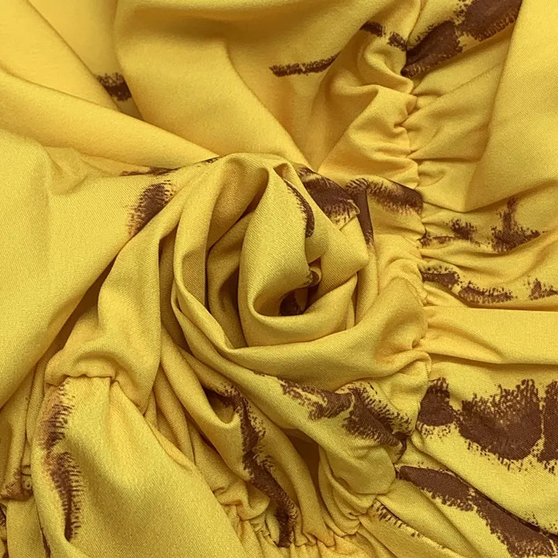 HILDE | Elegante Gele Zomerjurk Voor Dames Met V-Hals - Luchtig, Comfortabel & Modieus