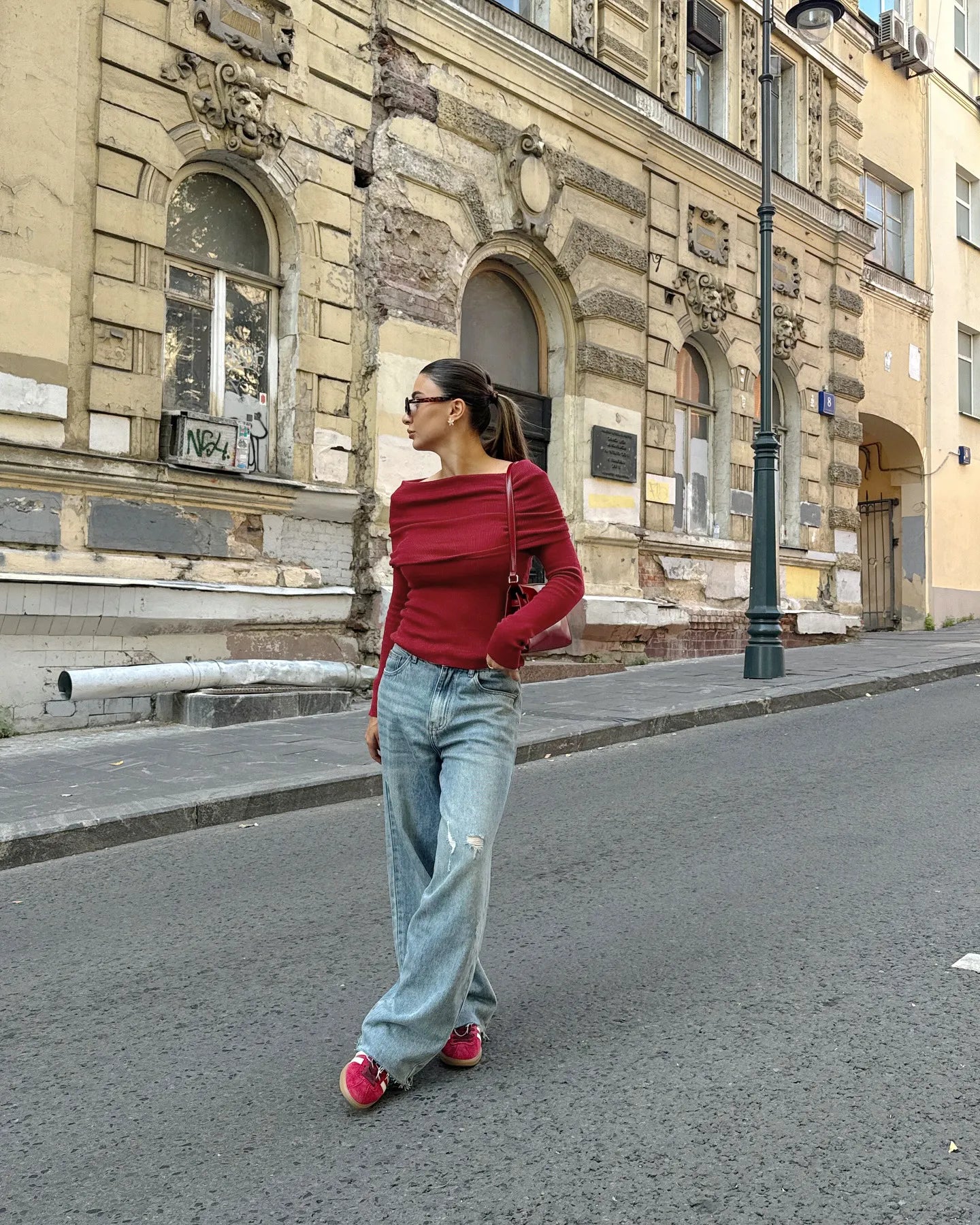 KEISHA | Rode Casual Chique Top Voor Dames - Comfortabel & Elegant
