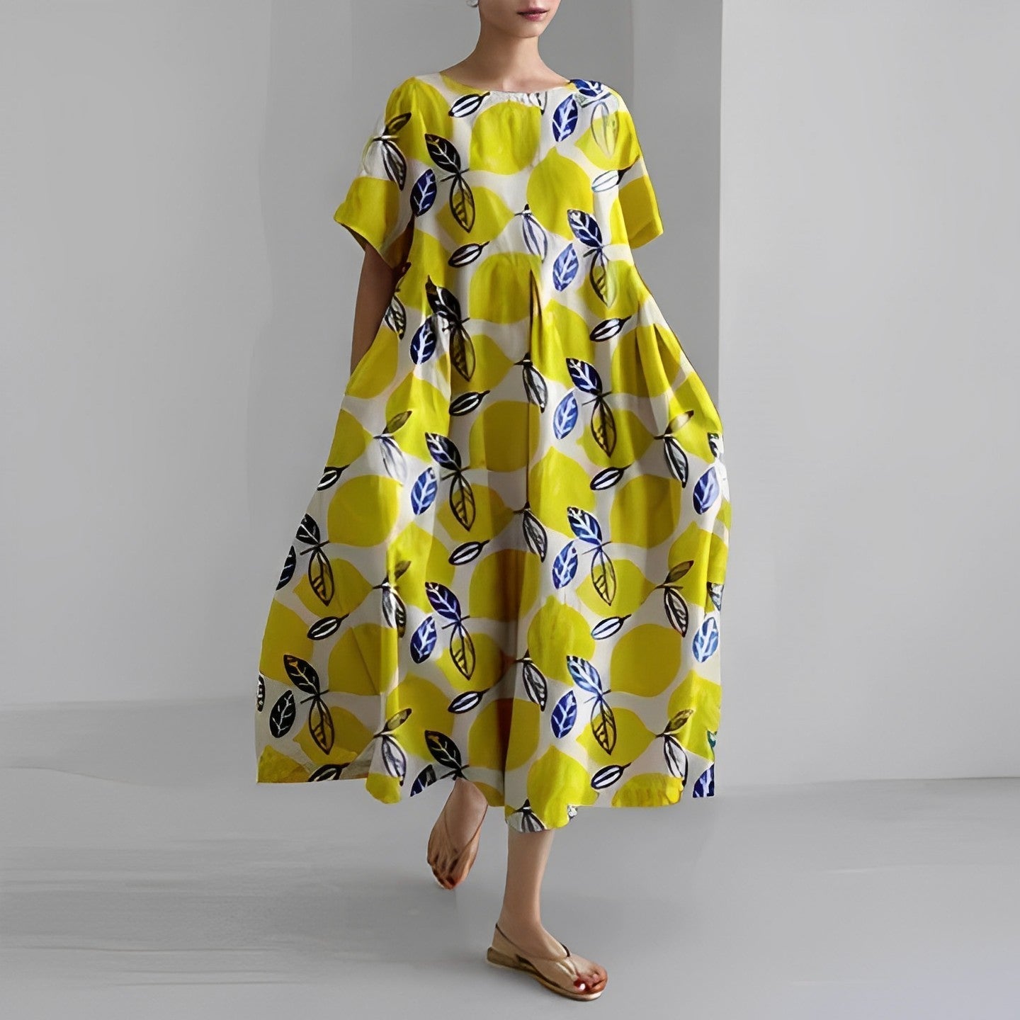 SERINA | Bedrukte Damesjurk Met Bloemenprint – Tijdloos, Vrouwelijk & Comfortabel Voor Elke Zomerdag